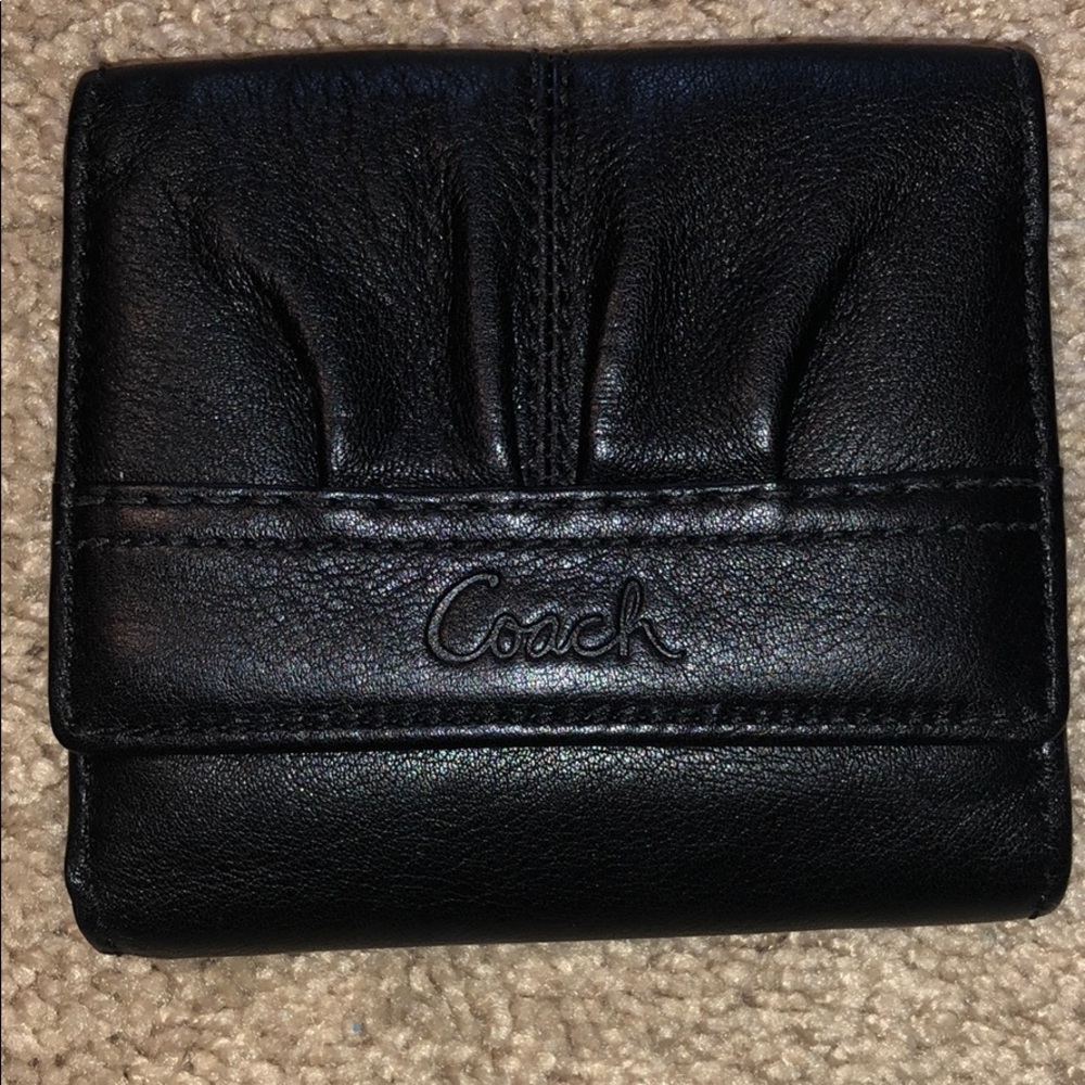 Black leather Coach wallet